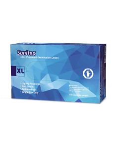 Latex examination gloves powdered size Extra Large